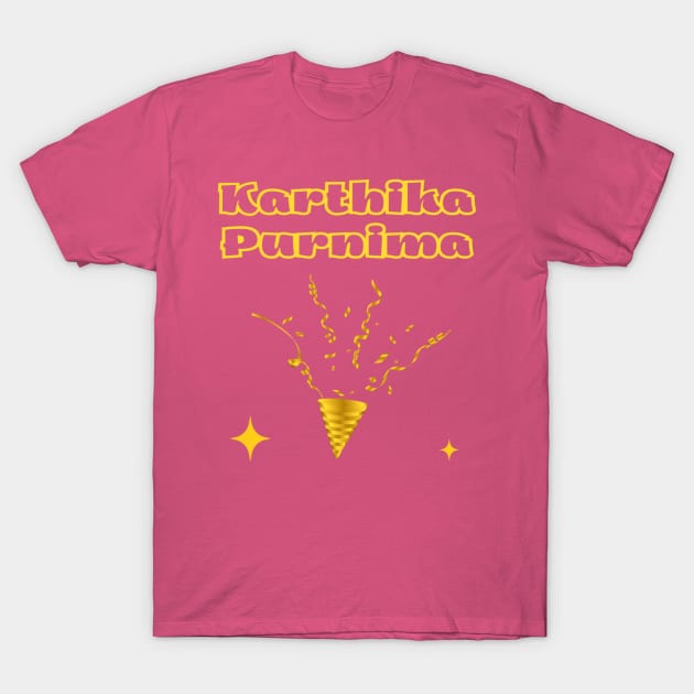 Indian Festivals - Karthika Purnima T-Shirt by Bharat Parv